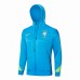 2024 Brazil Blue Hooded Edition Classic Jacket Training Suit (Top+Pant)-8314116