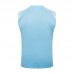 24/25 Manchester City White Blue Training Jersey Kit Sleeveless vest (Shirt + Vest)-8793946