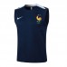 2024 France Navy Blue Training Jersey Kit Sleeveless vest (Shirt + Vest)-8635499