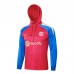 24/25 Barcelona Pink Hooded Edition Classic Jacket Training Suit (Top+Pant)-3195263