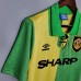 Retro 92/94 Manchester United M-U Third Away Green Yellow Jersey Version Short Sleeve-1824967