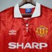 Retro 92/94 Manchester United M-U Home Red Jersey Version Short Sleeve-5547041