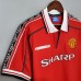 Retro 98/99 Manchester United M-U Home Red Jersey Version Short Sleeve-9362606