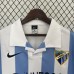 Retro 12/13 Malaga Home White Blue Jersey Version Short Sleeve-3774255