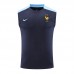 2024 France Navy Blue Training Jersey Kit Sleeveless vest (Shirt + Vest)-5727175