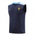 2024 France Navy Blue Training Jersey Kit Sleeveless vest (Shirt + Vest)-5727175