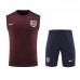 2024 England Wine Red Training Jersey Kit Sleeveless vest (Shirt + Vest)-325152