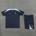 2024 France Navy Blue Training Jersey Kit short Sleeve (Shirt + Short)-2487839