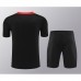 2024 Portugal Black Red Training Jersey Kit short Sleeve (Shirt + Short)-1344425