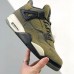 Air Jordan 4 AJ4 High Running Shoes-Army Green/White-4666558