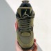 Air Jordan 4 AJ4 High Running Shoes-Army Green/White-4666558