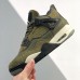 Air Jordan 4 AJ4 High Running Shoes-Army Green/White-4666558