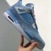 Air Jordan 4 AJ4 High Running Shoes-All Blue-7549676