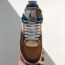 Air Jordan 4 AJ4 High Running Shoes-Brown/White-3856118