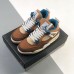 Air Jordan 4 AJ4 High Running Shoes-Brown/White-3856118