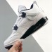 Air Jordan 4 AJ4 High Running Shoes-White/Black-5203237