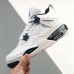 Air Jordan 4 AJ4 High Running Shoes-White/Black-5203237