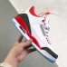 Air Jordan 3 AJ3 High Running Shoes-White/Red-847345