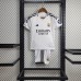 24/25 Kids Real Madrid Home Kids White Jersey Kit short sleeve (Shirt + Short)-4680316