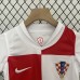 2024 Kids Croatia Home Kids White Jersey Kit short sleeve (Shirt + Short)-4857367