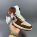 Air Jordan 1 AJ1 High Running Shoes-Brown/Khkai-6422904