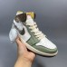 Air Jordan 1 AJ1 High Running Shoes-White/Green-9179830