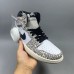 Air Jordan 1 AJ1 High Running Shoes-White/Gray-4248386