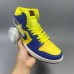 Air Jordan 1 AJ1 High Running Shoes-Blue/Yellow-3832428