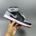 Air Jordan 1 AJ1 High Running Shoes-Black/Gray-393306