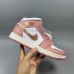 Air Jordan 1 AJ1 High Women Running Shoes-Pink/White-9198614