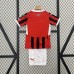 24/25 Kids AC Milan Home Kids Red Black Jersey Kit short sleeve (Shirt + Short)-9545477