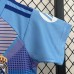 24/25 Kids Goalkeeper Real Madrid Blue Kids Jersey Kit short sleeve (Shirt + Short)-3706726