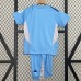 24/25 Kids Goalkeeper Real Madrid Blue Kids Jersey Kit short sleeve (Shirt + Short)-3706726