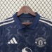 24/25 Manchester United M-U Away Navy Blue Jersey Version Short Sleeve-6491617