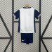 24/25 Kids Tottenham Hotspur Home White Navy Blue Kids Jersey Kit short sleeve (Shirt + Short)-8359736