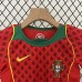 2024 Kids Portugal Home Red Kids Jersey Kit short sleeve (Shirt + Short)-3913673