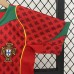 2024 Kids Portugal Home Red Kids Jersey Kit short sleeve (Shirt + Short)-3913673