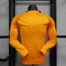 24/25 Real Madrid Away Orange Jersey Kit Long sleeve (Player Version)-3207842