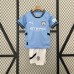 24/25 Kids Manchester City Home Kids Blue Jersey Kit short sleeve (Shirt + Short + Socks)-857475