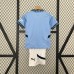 24/25 Kids Manchester City Home Kids Blue Jersey Kit short sleeve (Shirt + Short + Socks)-857475