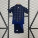 24/25 Kids Manchester United M-U Away Navy Blue Kids Jersey Kit short sleeve (Shirt + Short)-9448831