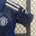 24/25 Kids Manchester United M-U Away Navy Blue Kids Jersey Kit short sleeve (Shirt + Short)-9448831