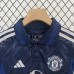 24/25 Kids Manchester United M-U Away Navy Blue Kids Jersey Kit short sleeve (Shirt + Short)-9448831