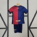 24/25 Kids Barcelona Home Blue Red Kids Jersey Kit short sleeve (Shirt + Short)-5218785