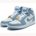 Air Jordan 1 AJ1 High Running Shoes-White/Blue-9990776