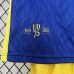 24/25 Kids Las Palmas Away Blue Yellow Kids Jersey Kit short sleeve (Shirt + Short)-9343664