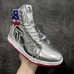 Trump High Running Shoes-Silver/Red-2940331