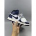 Air Jordan 1 AJ1 High Running Shoes-White/Navy Blue-2675376