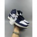 Air Jordan 1 AJ1 High Running Shoes-White/Navy Blue-2675376