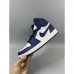 Air Jordan 1 AJ1 High Running Shoes-White/Navy Blue-2675376